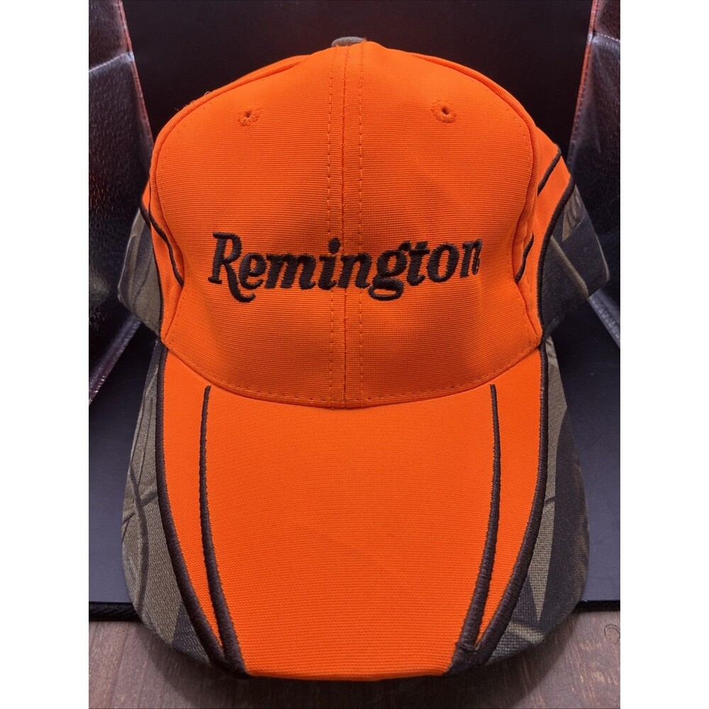 Remington Orange & Camouflage Edge Adjustable Ball Cap Hat OSFM NWOT